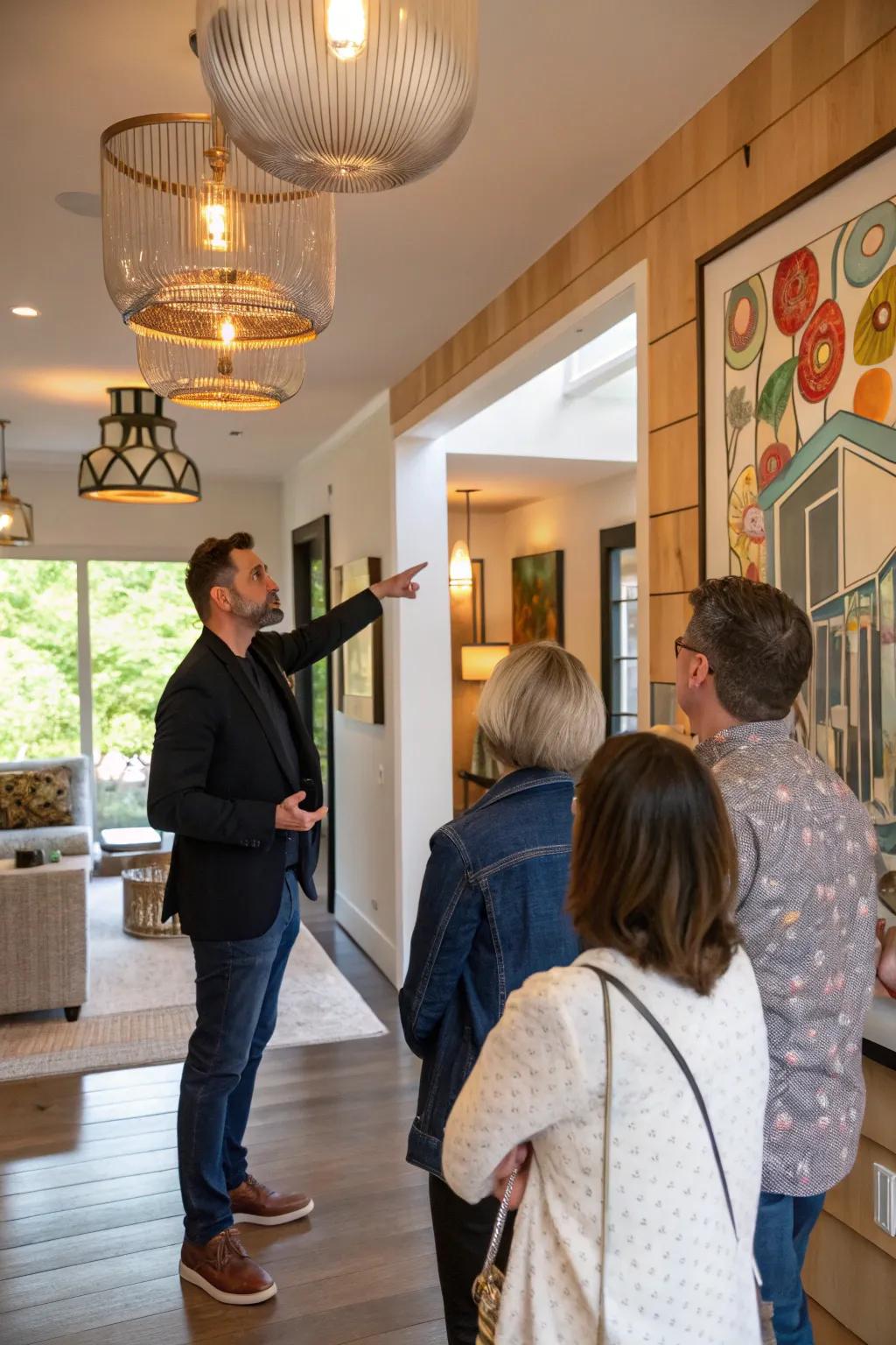 A guided home showcase displaying a beautifully decorated home