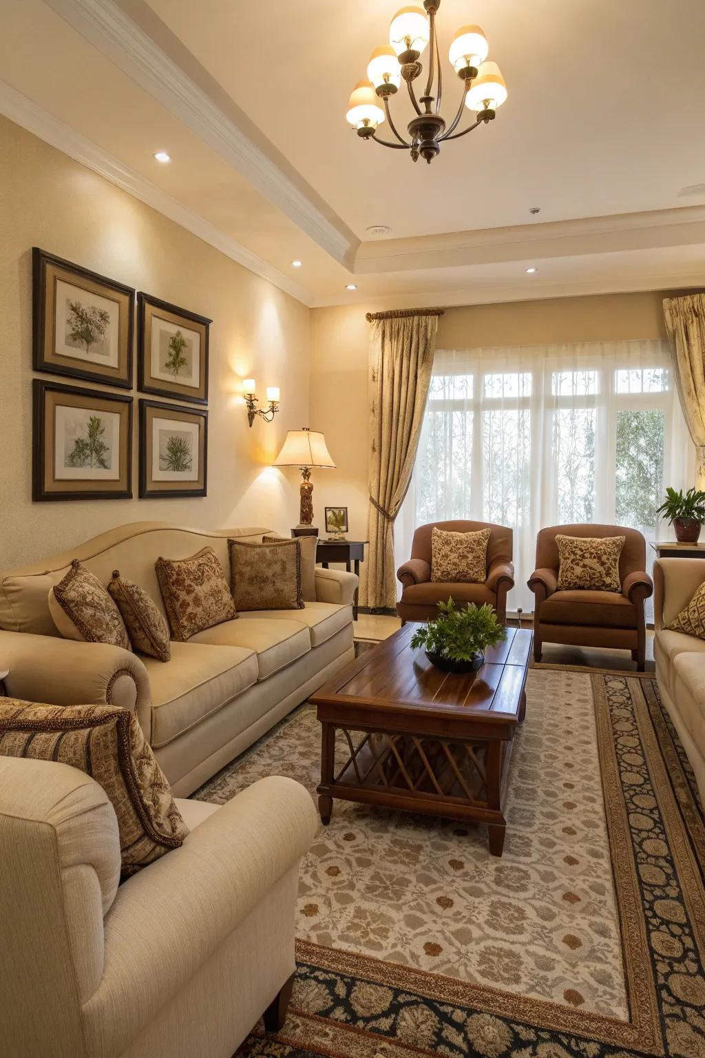 Balanced layout bringing balance to the lounge.