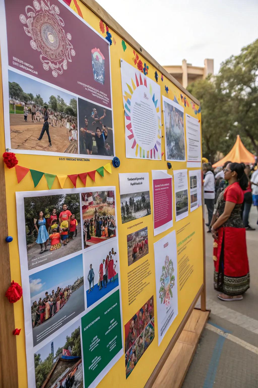 Displays that honor cultural variety with vibrant colors.