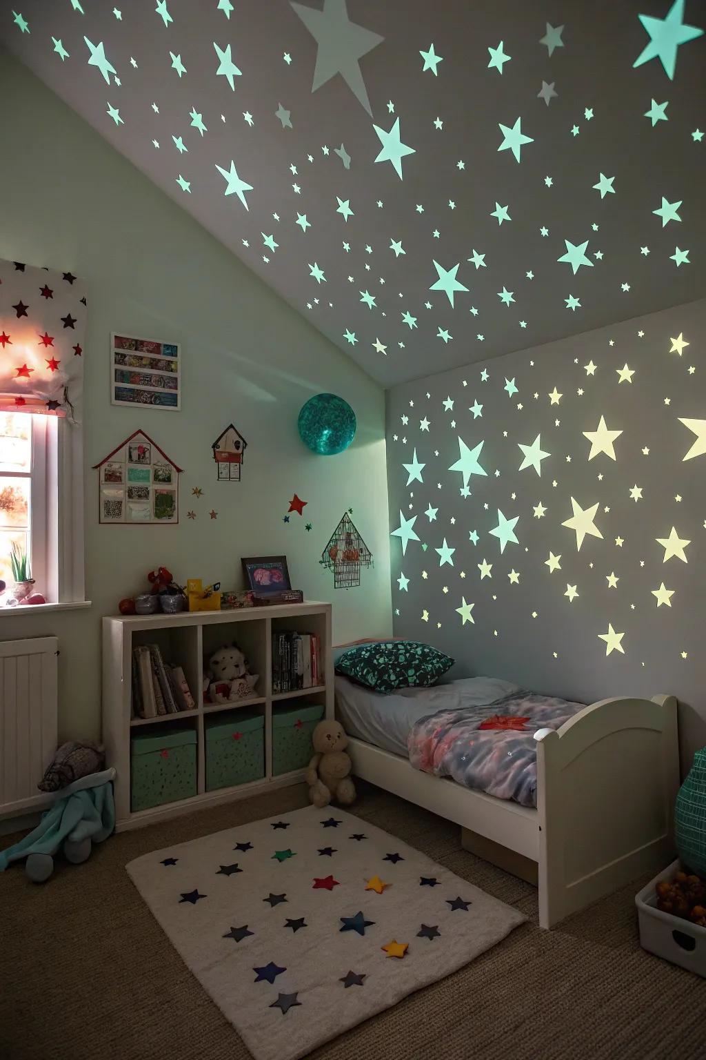 Glow-in-the-dark highlights include a magical nighttime glow.