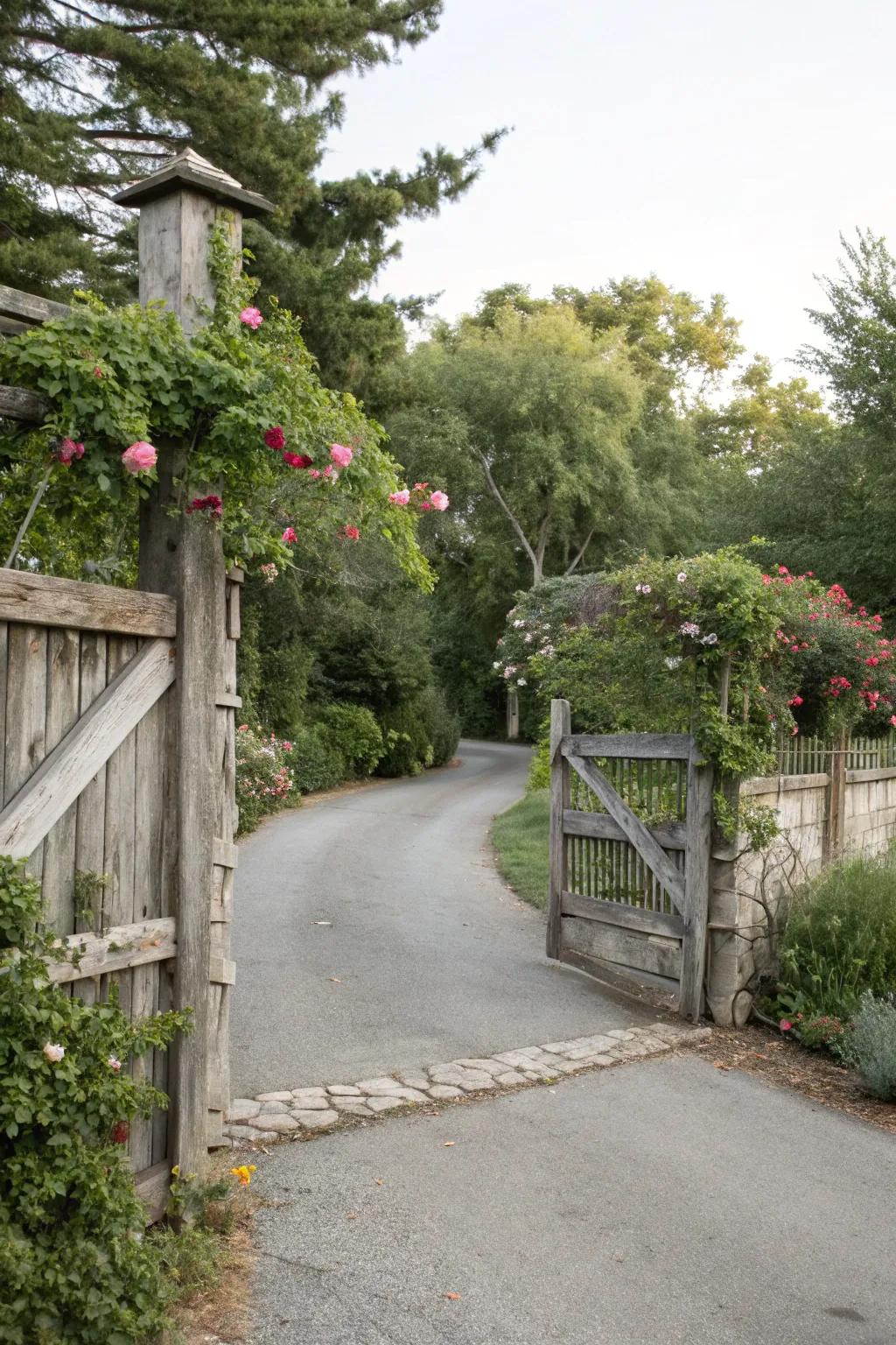 Country fencing lends character and security.