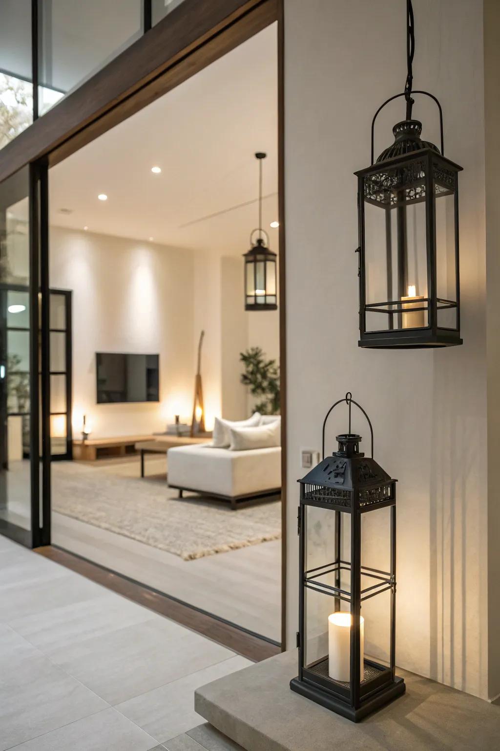 Understated lights highlight simplicity and sophistication.