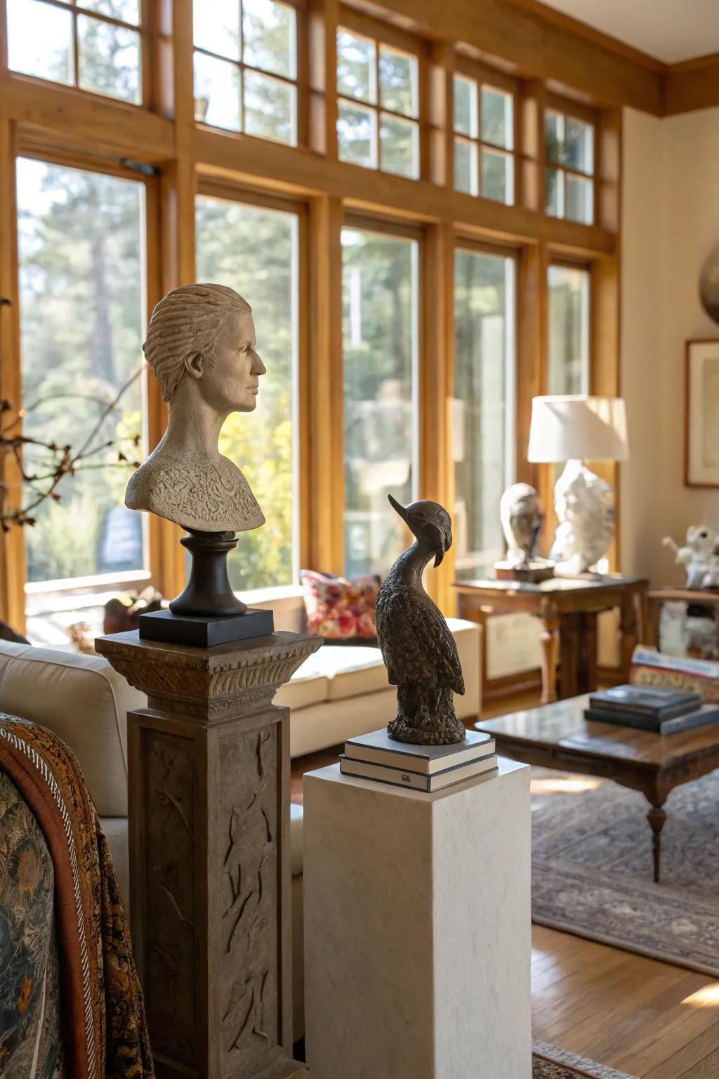 Artistic components harmonizing and intensifying the majesty of broad windows.