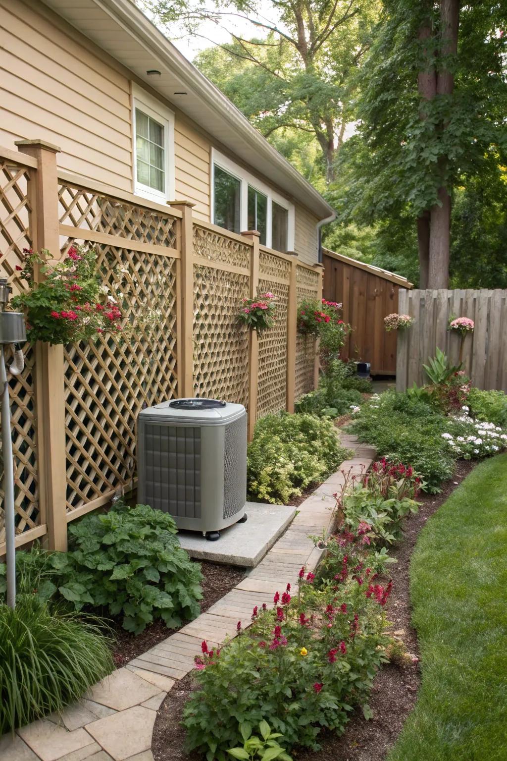 Intelligently conceal utilities with fashionable weave screens.