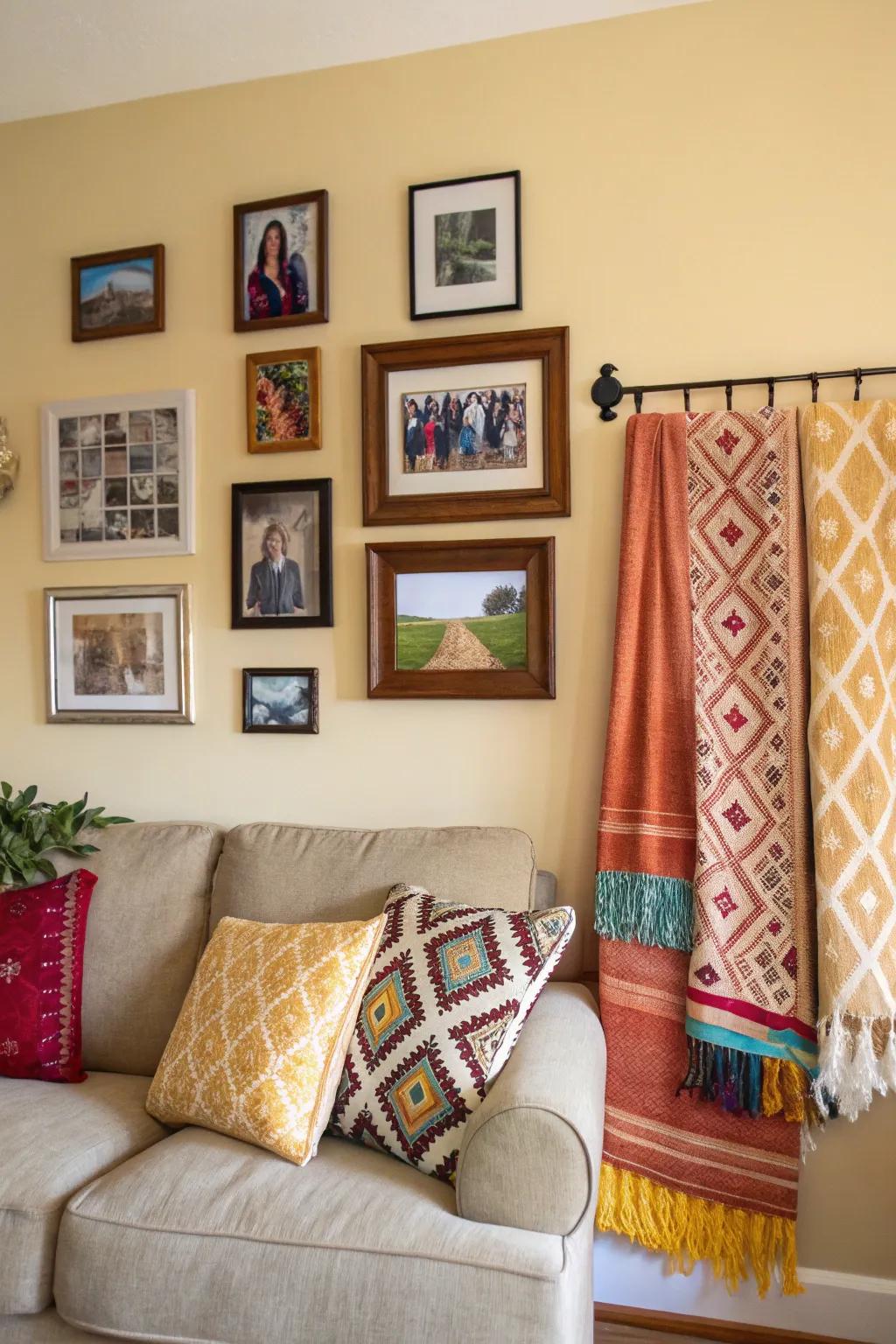 Employ textured fabric features for the warmth you wish to exude in your setup.