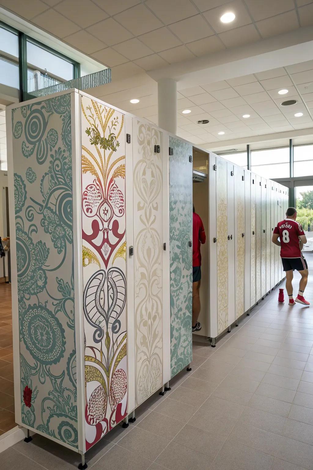 Artistic dividers add style and privacy.