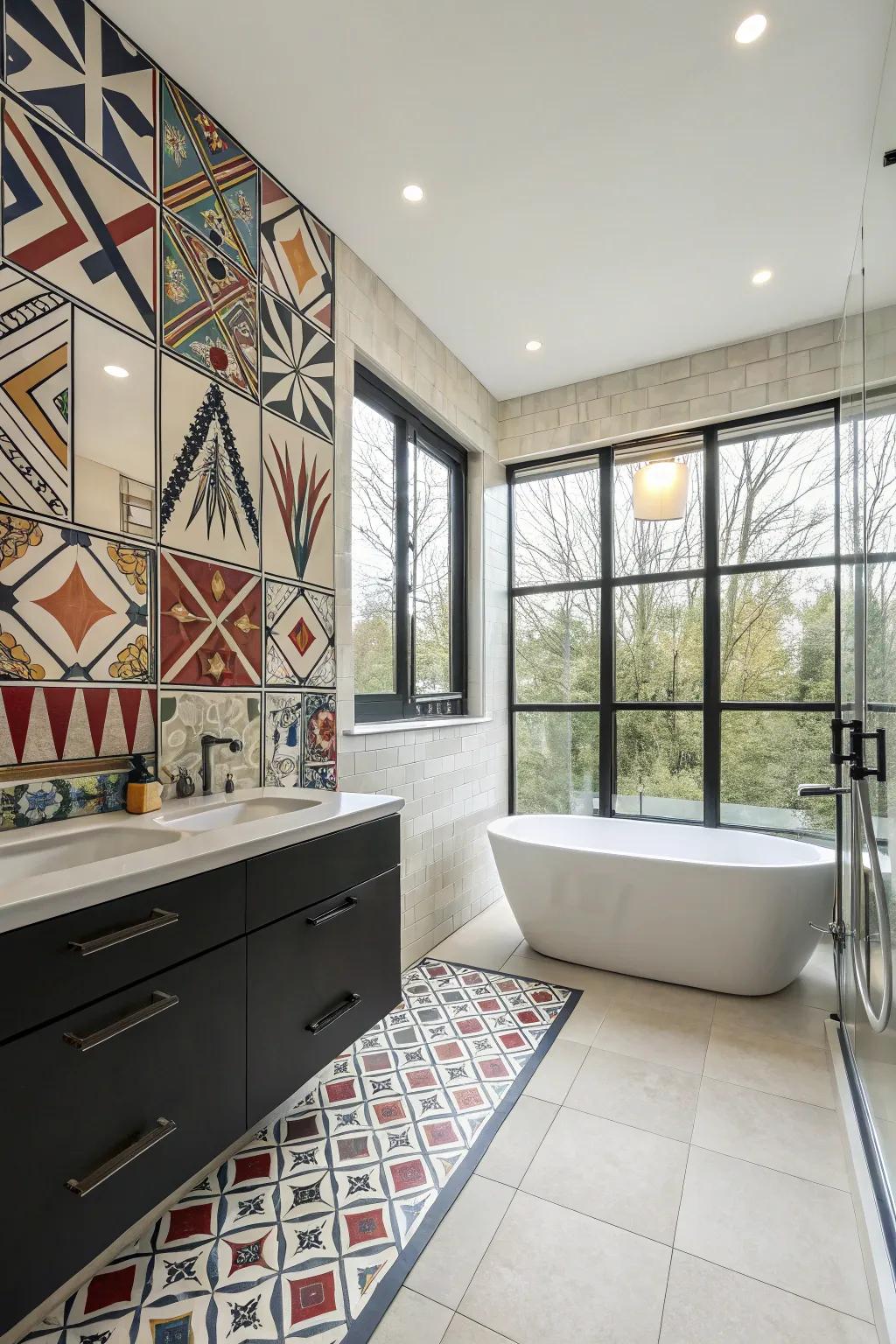 Artistic squares add personality and charm.
