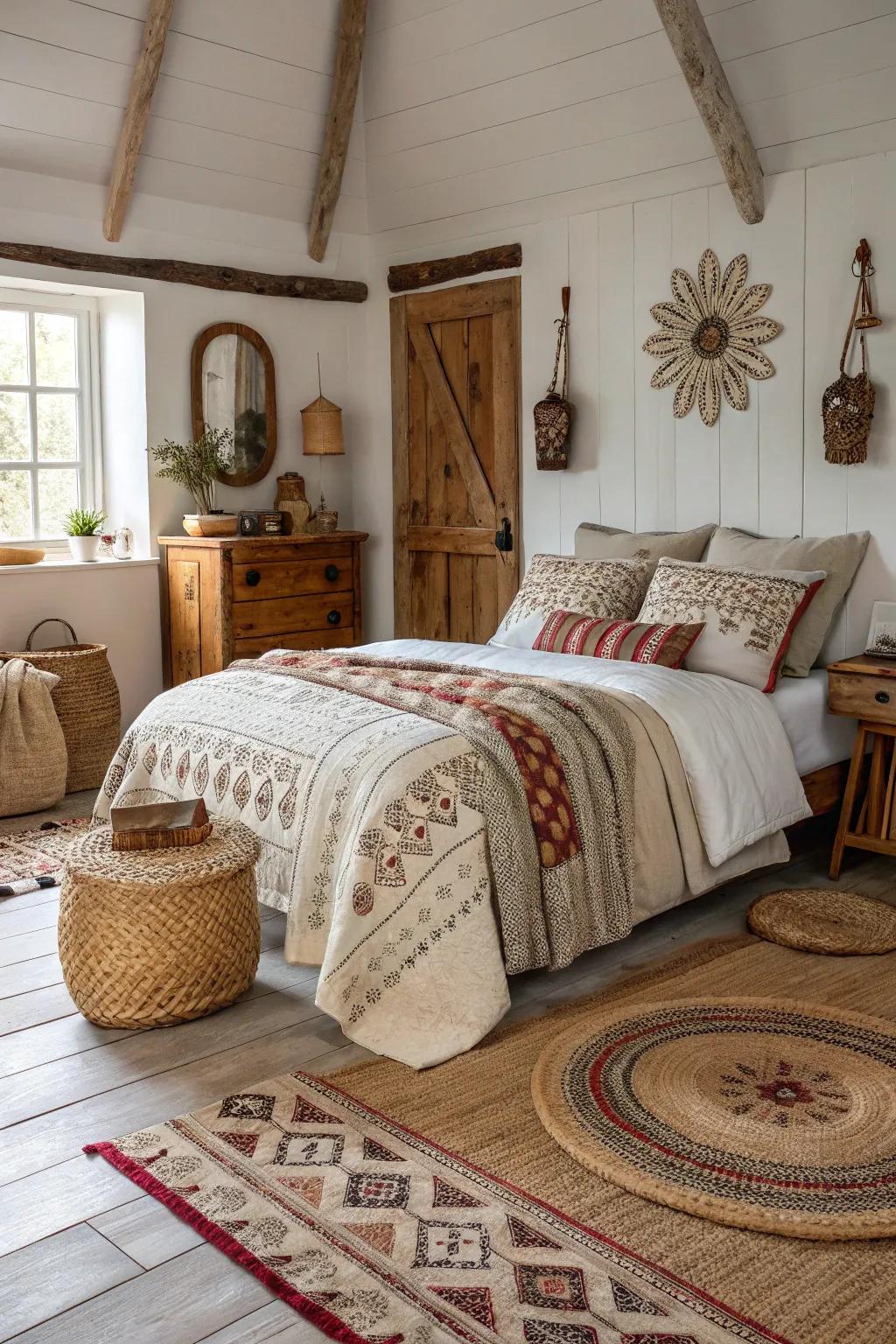 Lush and multi-layered aesthetic attained through mixed textures