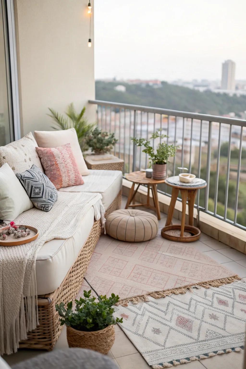 Specify your area with stylish outdoor rugs.