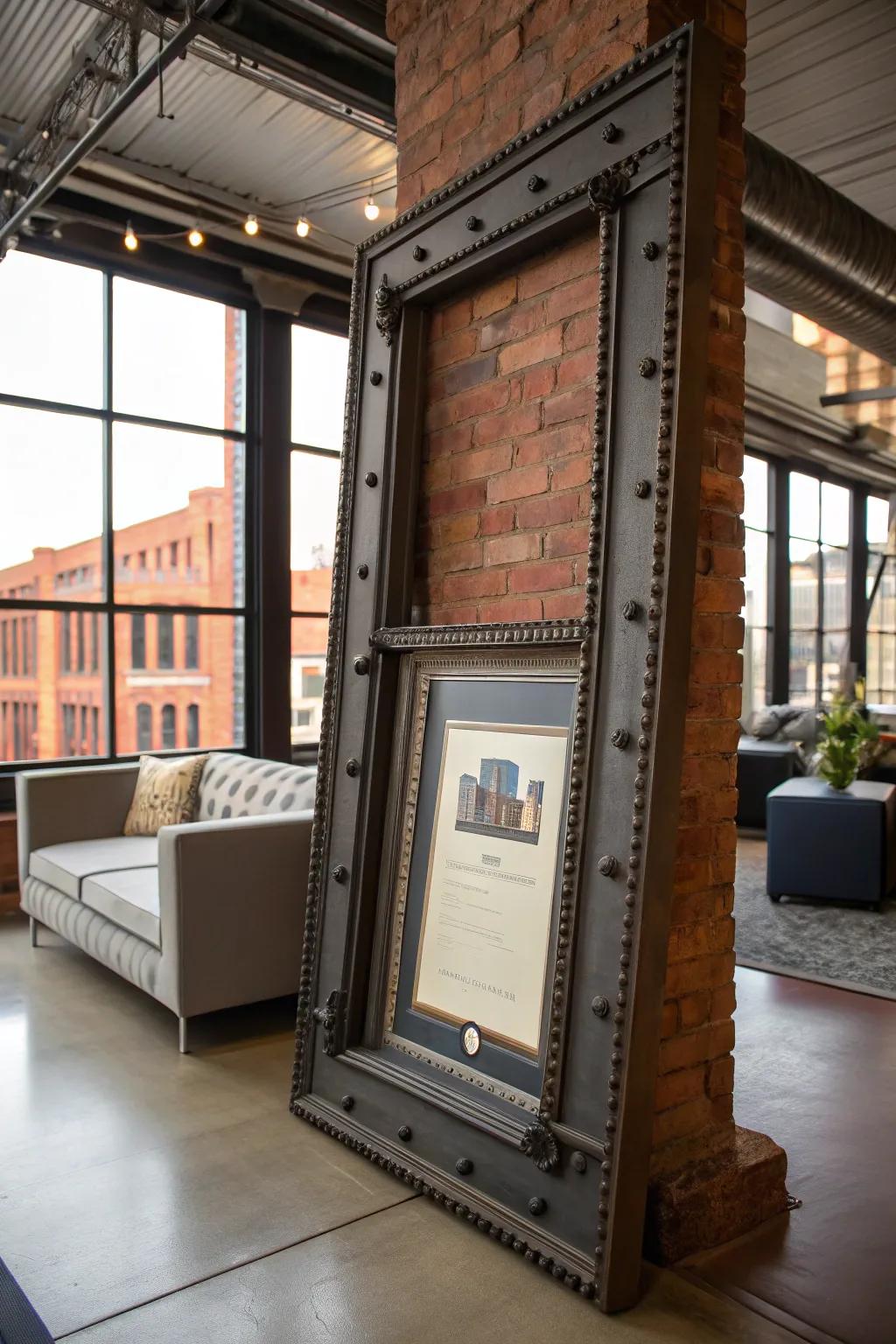 Embrace industrial style with metal frames that add an urban touch to your space.