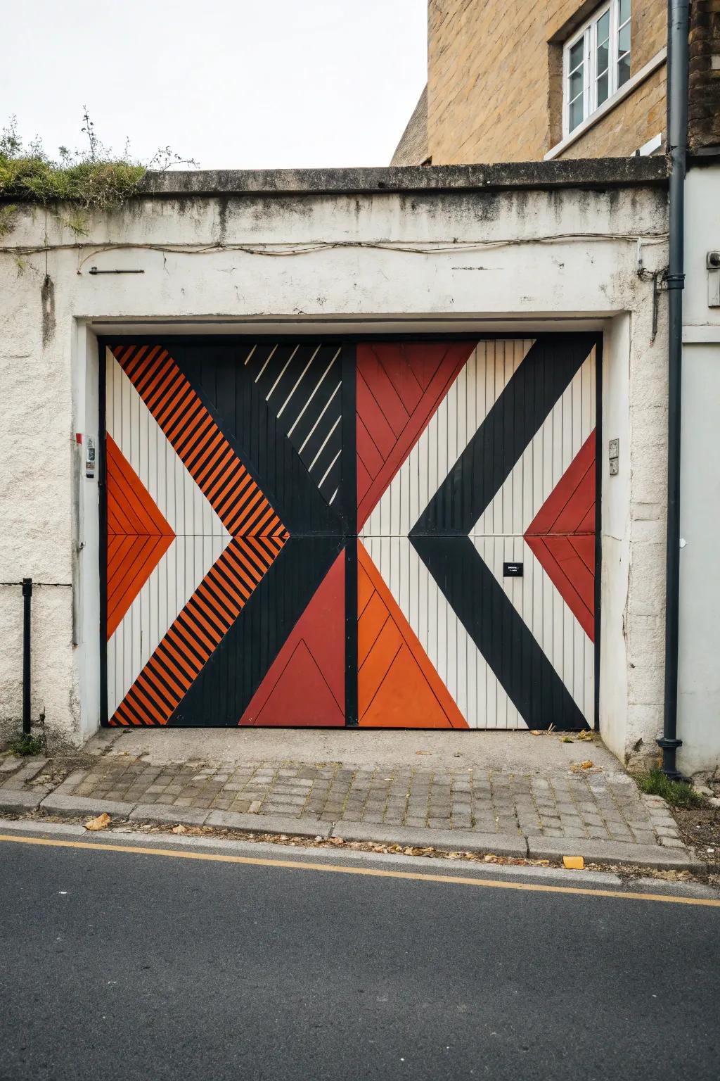Unconventional layouts impart an artistic attribute to garage entryways.