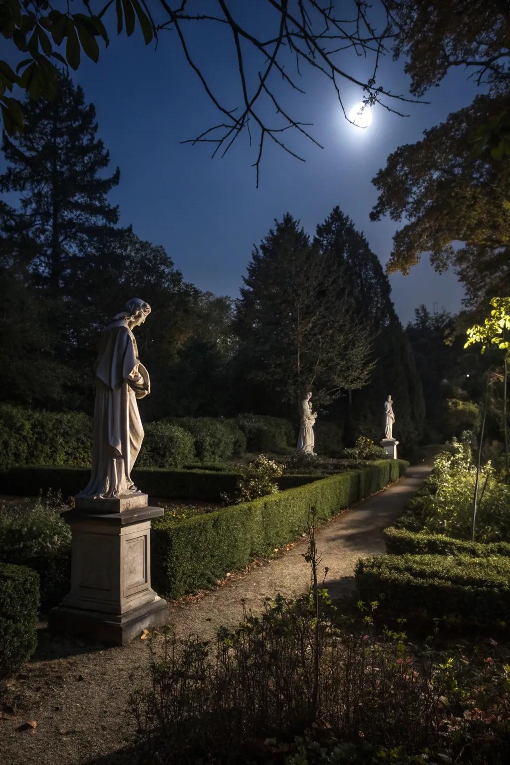 Garden sculptures instill personality and surprise.