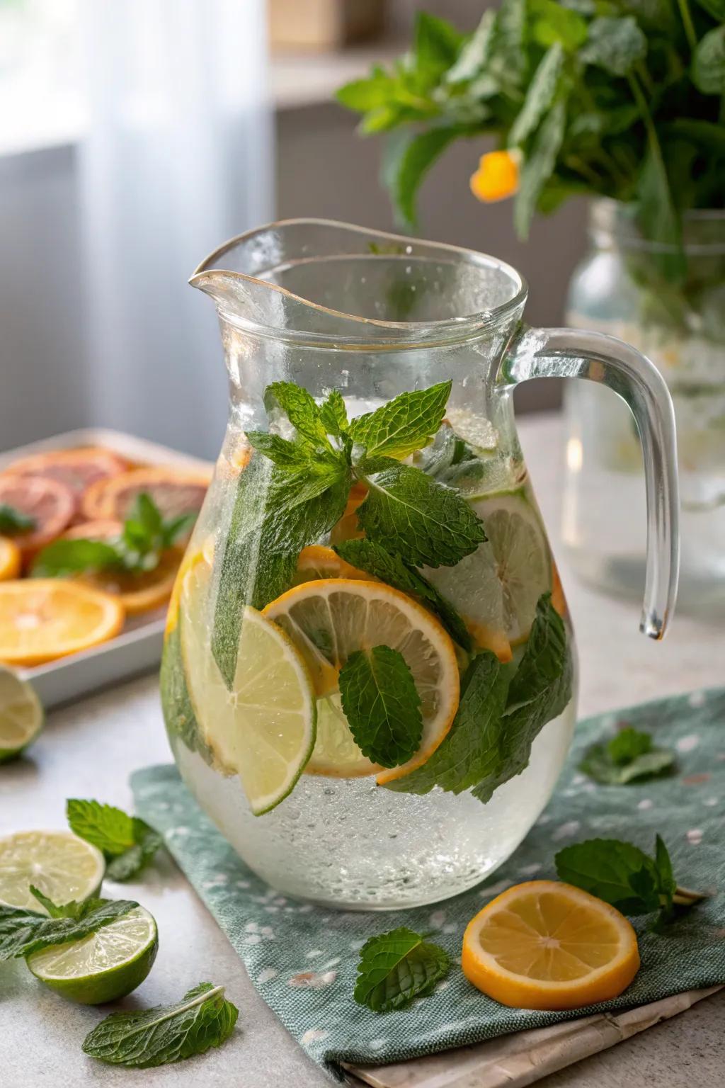Refreshing herbal infusions deliver a revitalizing and hydrating option.