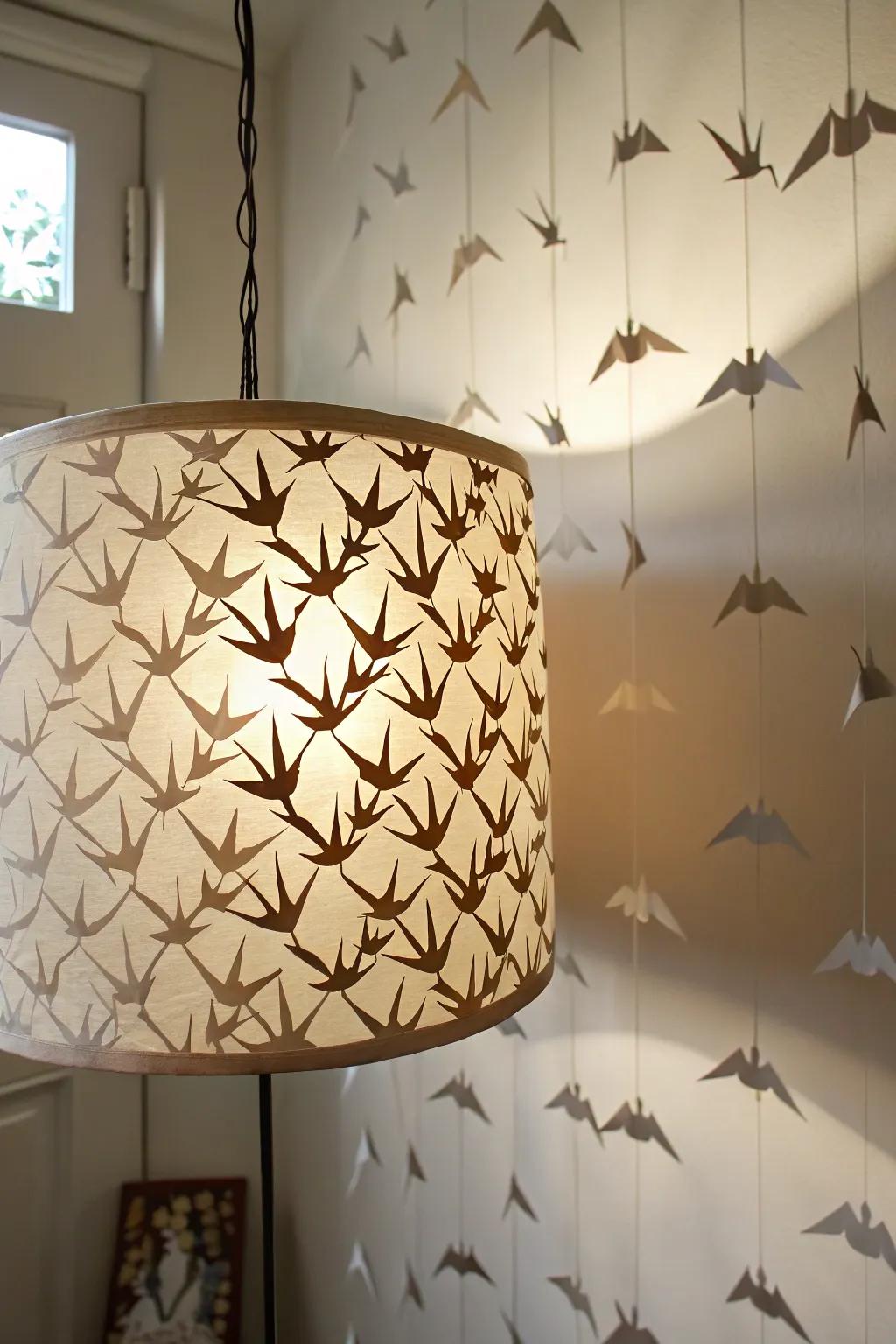 A light cover that captivates with bird shadows.
