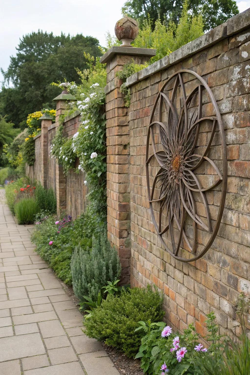 Metal sculptures create striking prime focus.