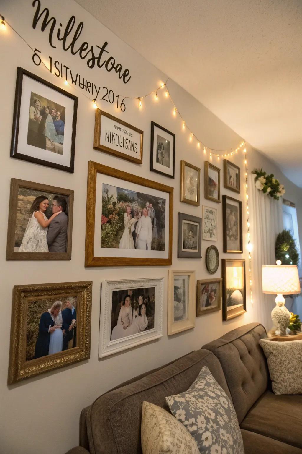Celebrate life’s milestones with a dedicated photo collage.