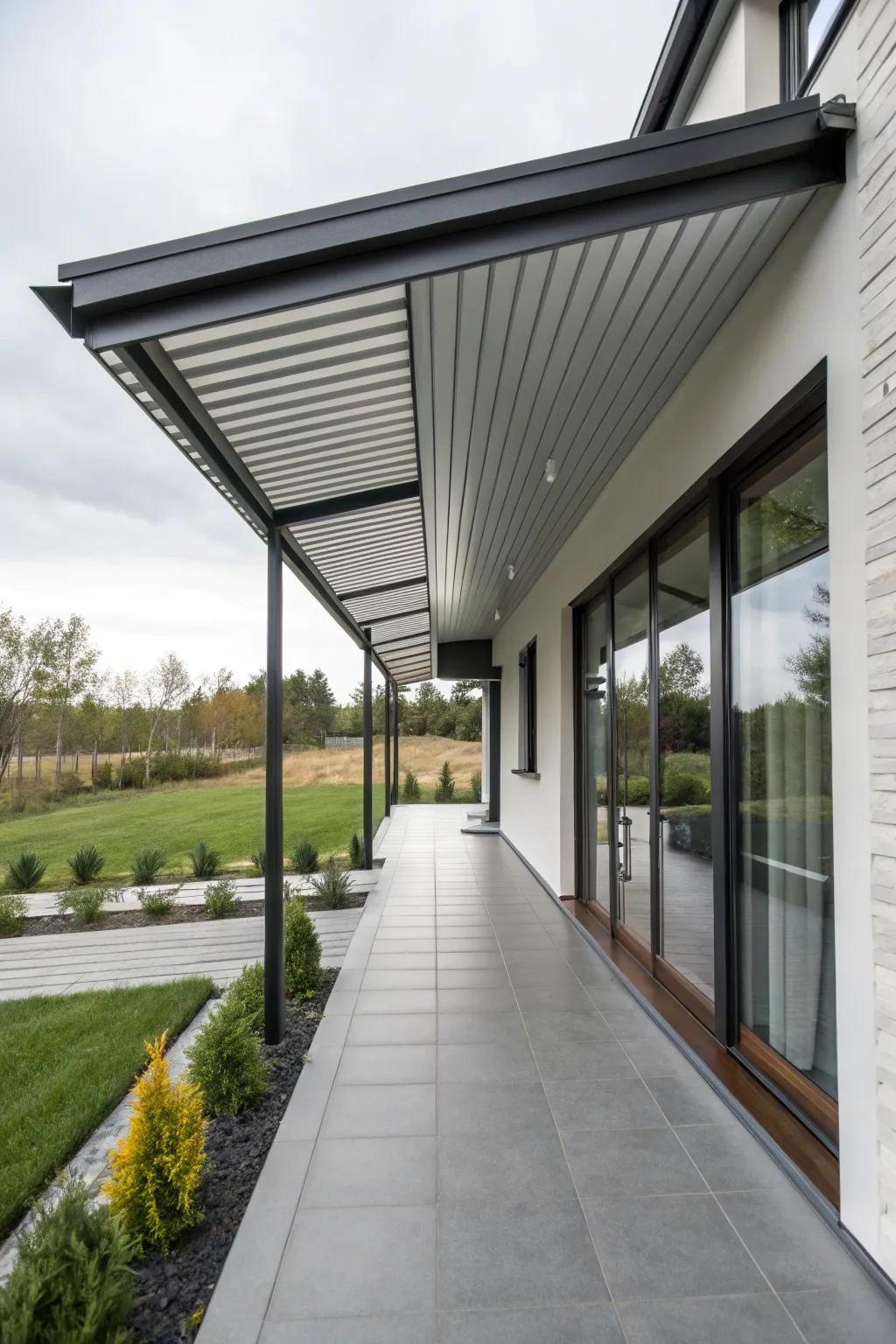Strong, stylish metal roofing for a modern touch.