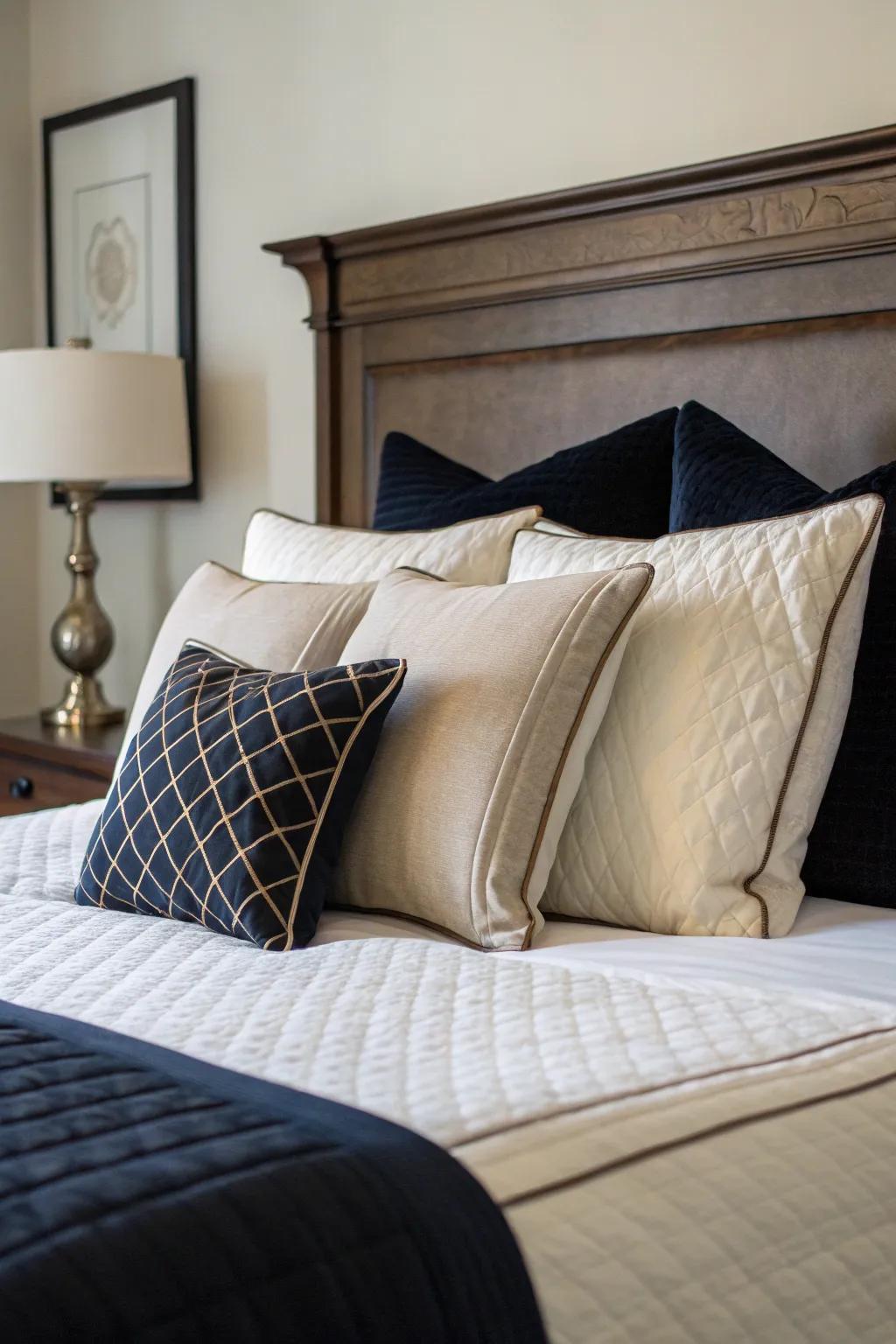 Deep and bright pillows fashion an immortal quintessential disparity.