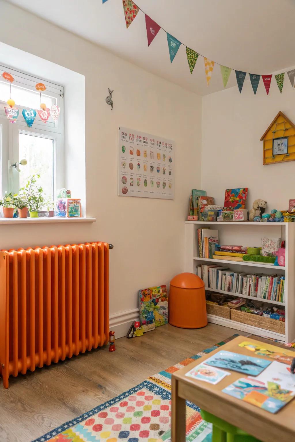 Tangerine radiators radiate dynamic flair.