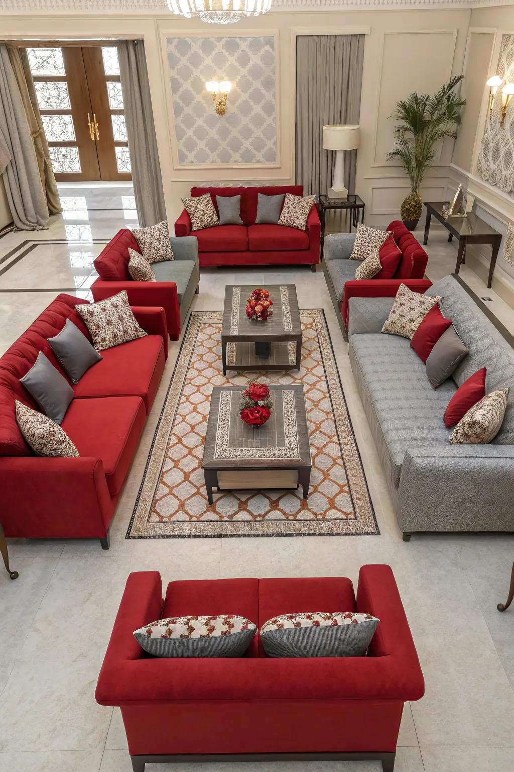 Symmetrical arrangements bring a sense of equilibrium and harmony.