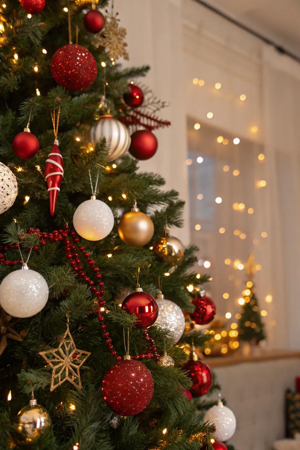 A varied mix of ornaments showcases personal style.