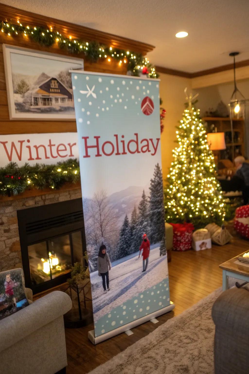 Fill your home with happy holiday vibes with a seasonal display.