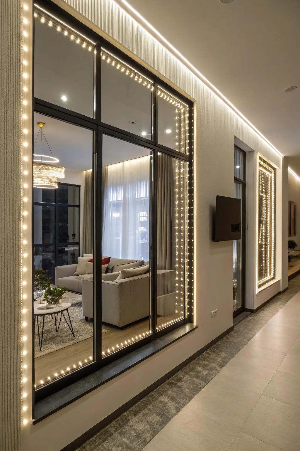 Give your windows a modern touch with radiant strands.