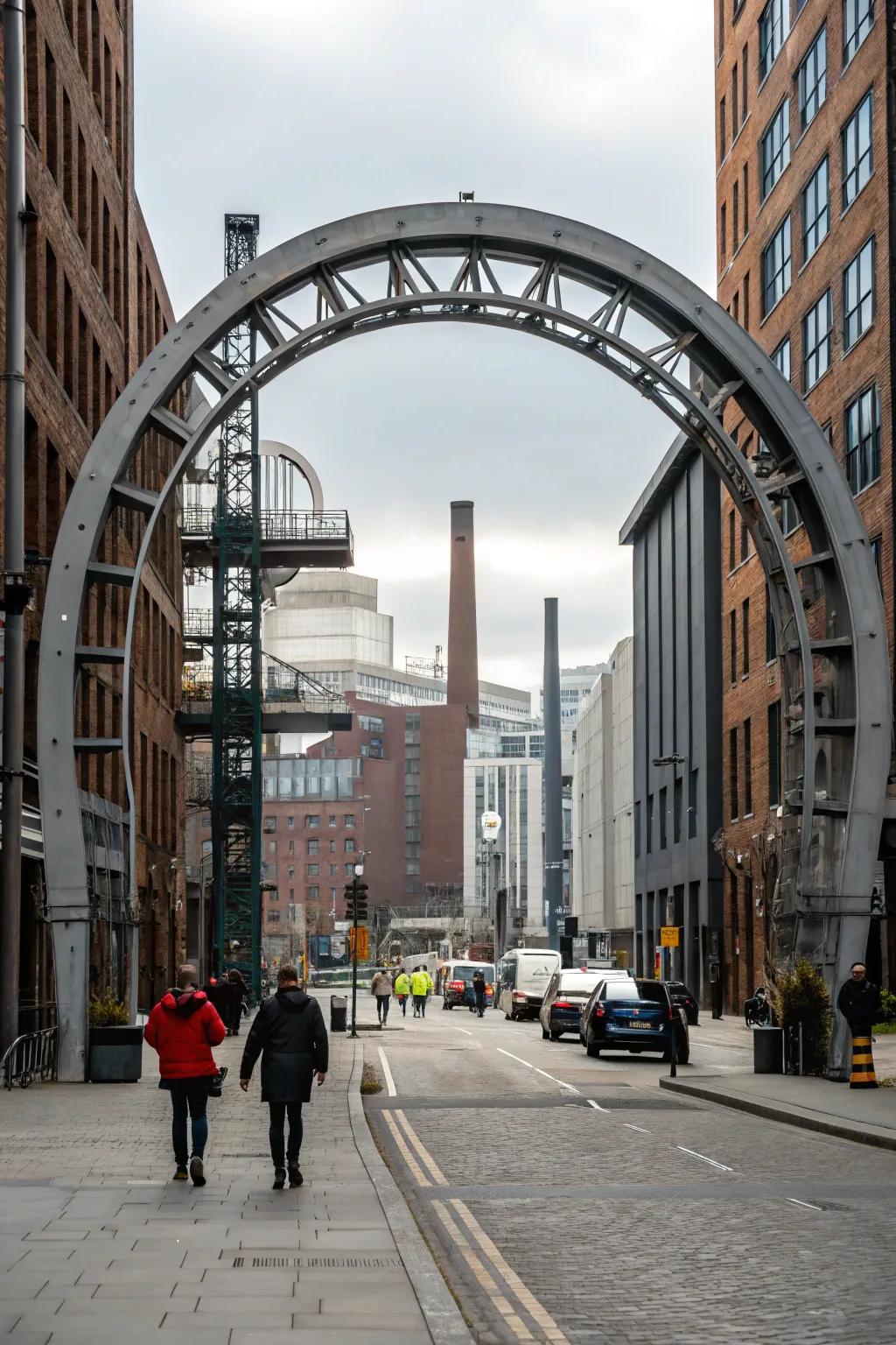 An urban-chic gateway, offering a contemporary and edgy aesthetic.