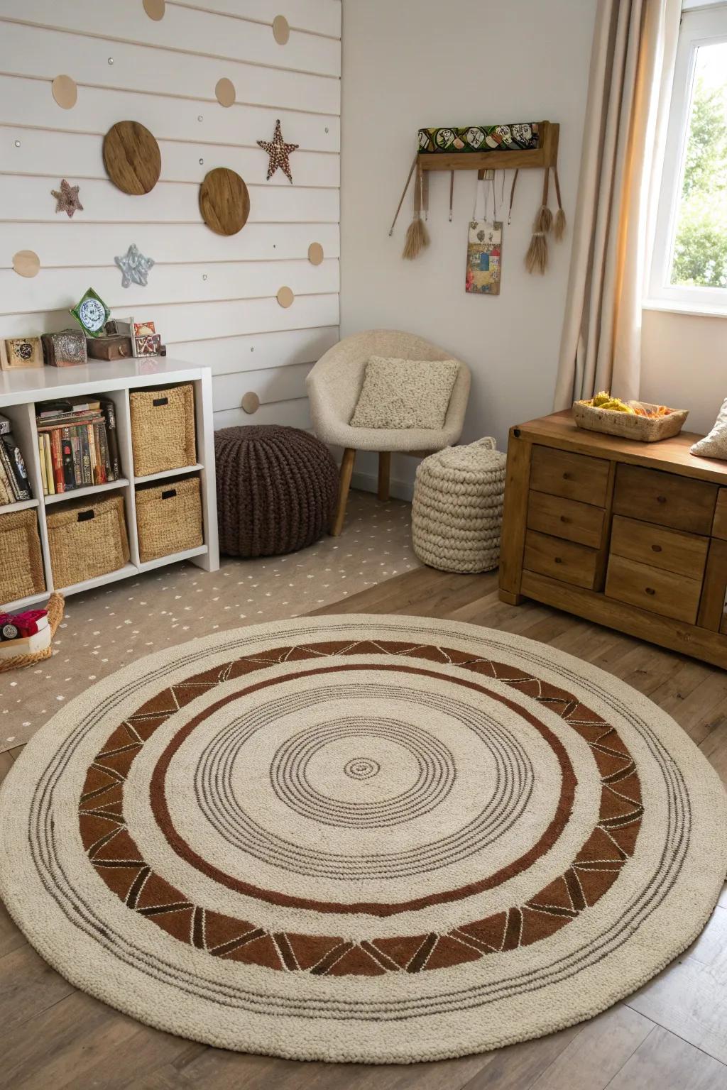 Odd rug shapes can add a surprise to your decor.