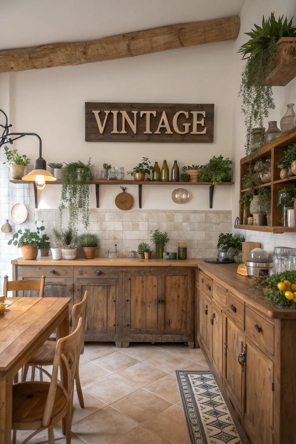 A culinary space uplifted by an enchanting era-specific marker.