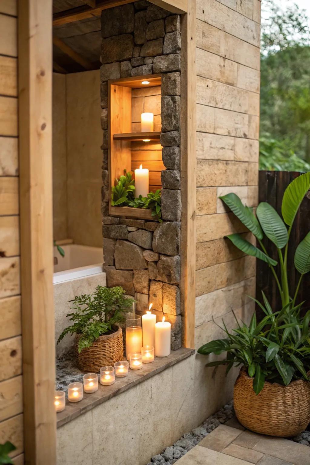 Spa-inspired recesses offer a serene escape.