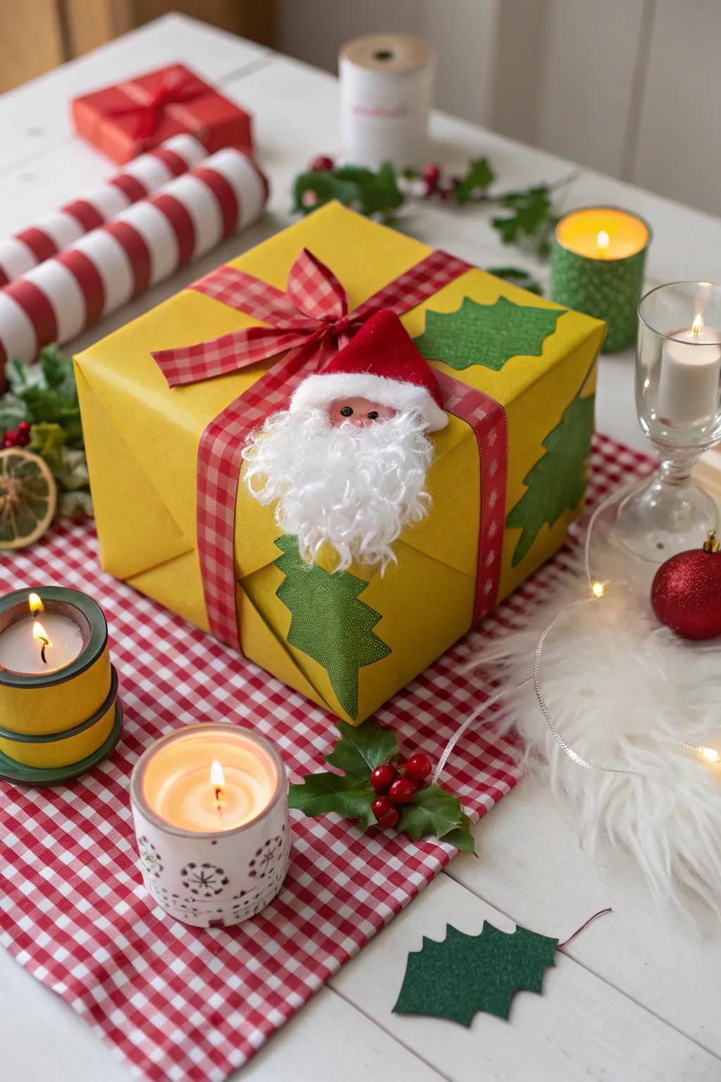 Santa's beard container delivers a cozy and inviting appearance.