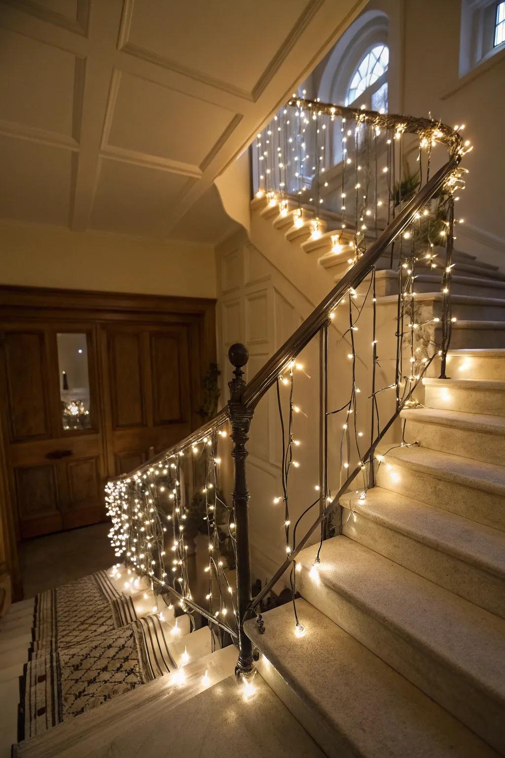 Silver light cables fabricate a twinkling dreamland.