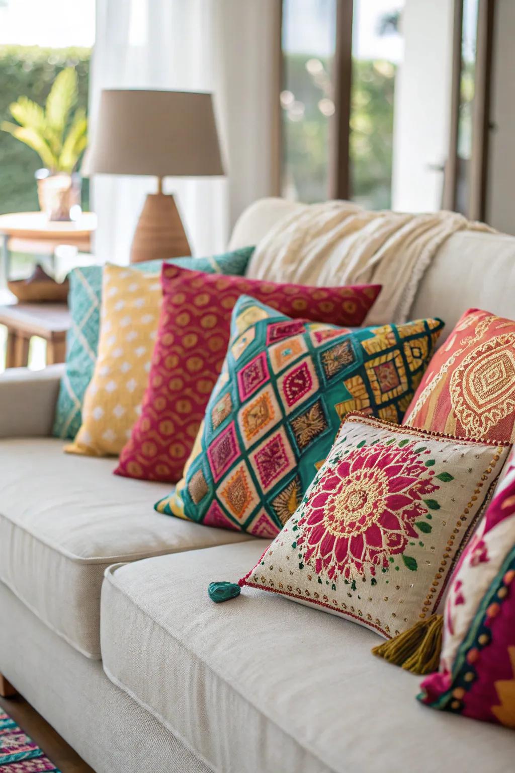 Pillow covers refresh any space easily.