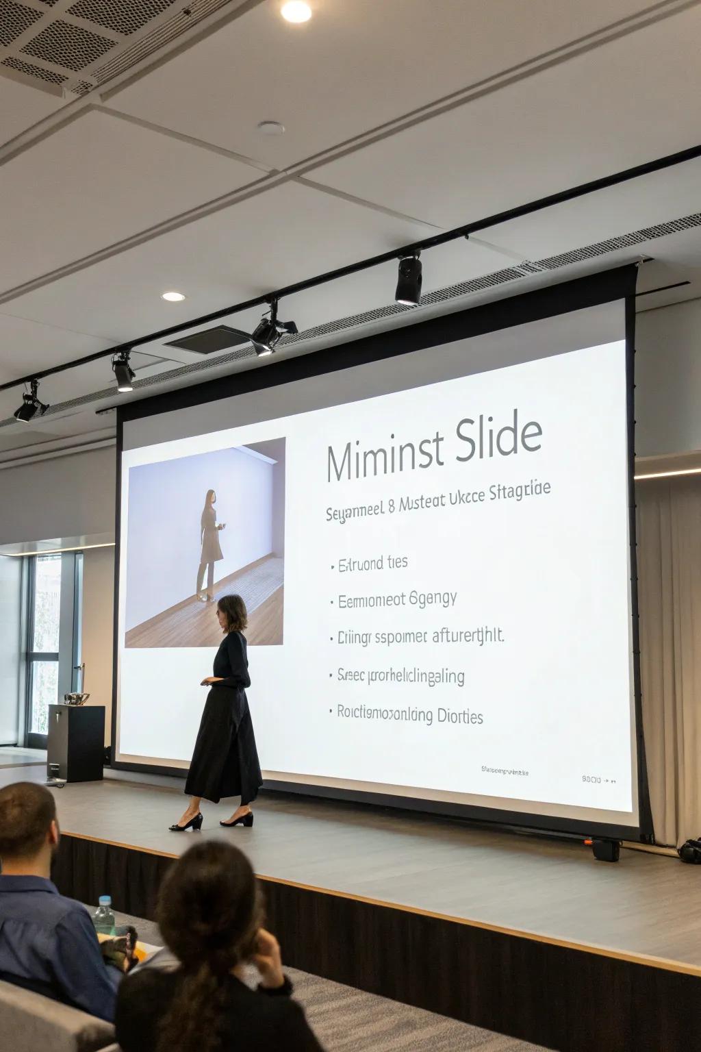 Slides presenting a simple design for precision and focus.