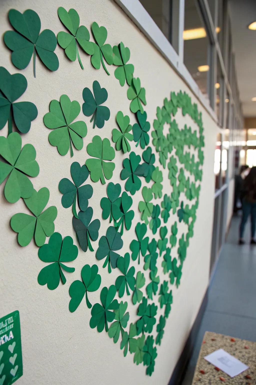 Create a declaration through a trefoil partition showcase.