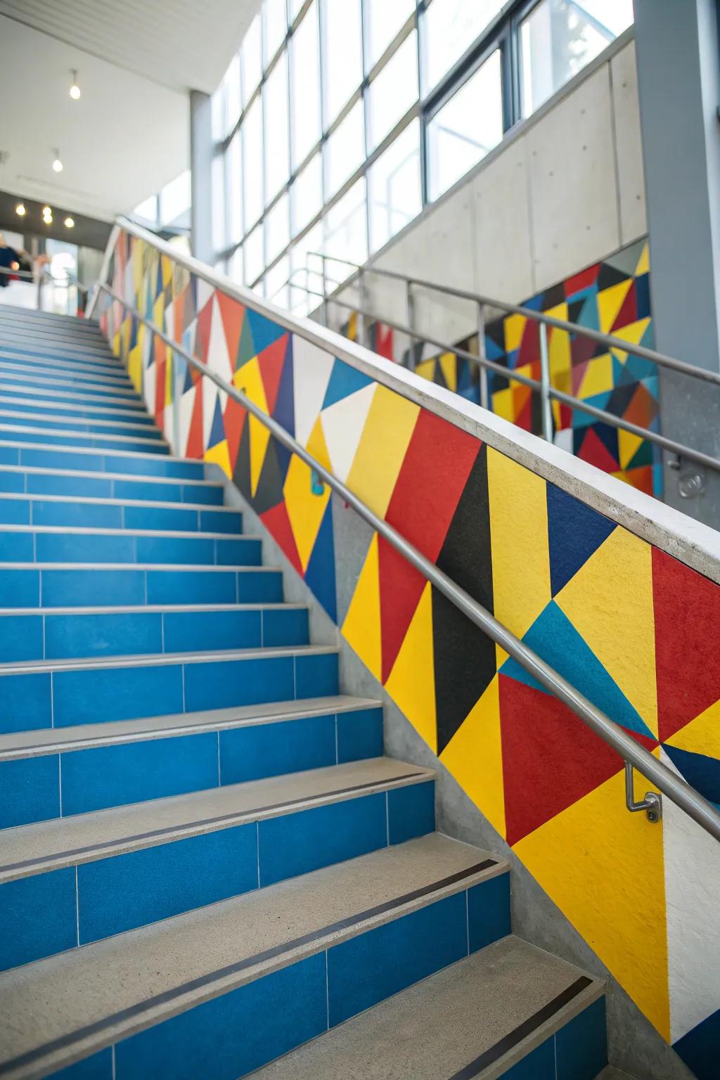 Geometric patterns inject a modern artistic hint.