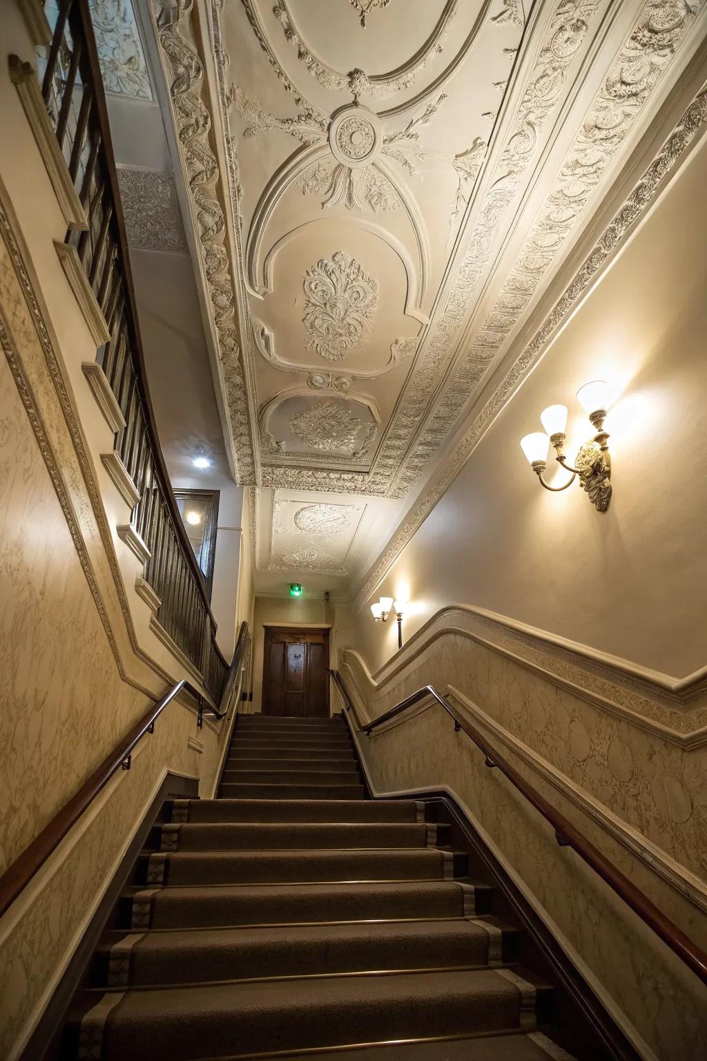 Creative ceiling trims add a layer of class.