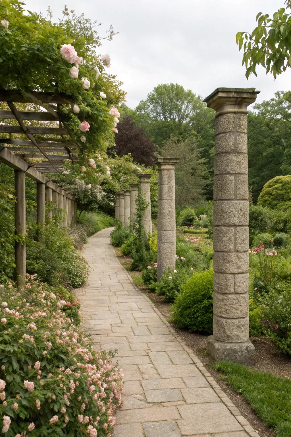 Guide your garden expeditions using chic stone markers.