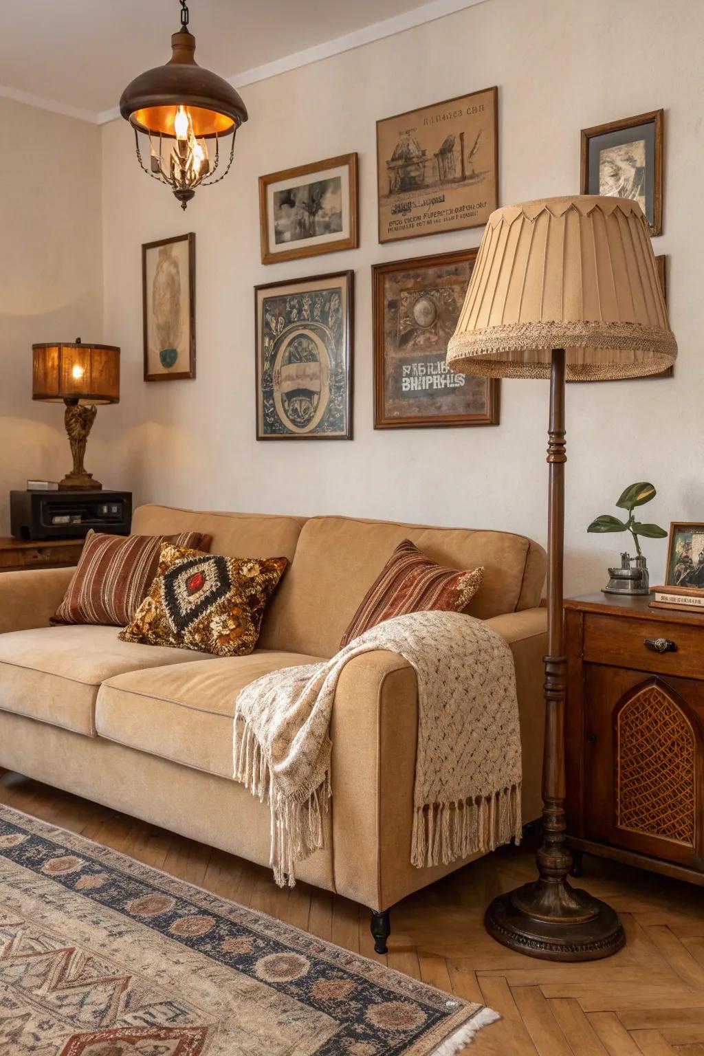 Classic touches fill the area with charm and personality.