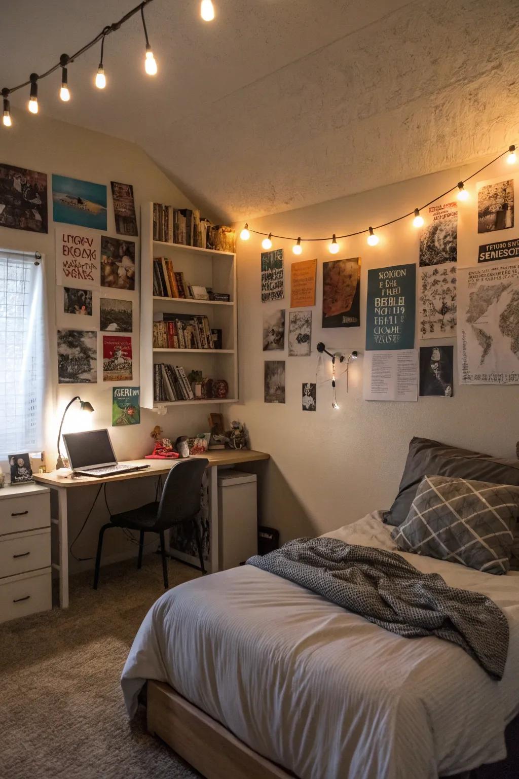 Modifiable lights provide versatile ambiance options.