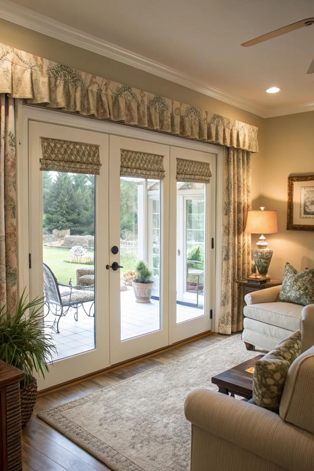 Flax valances exude relaxed class effortlessly.