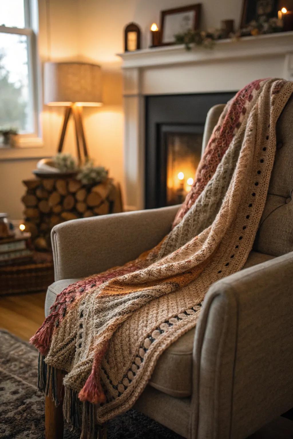 A snug woven wrap perfect for keeping warm