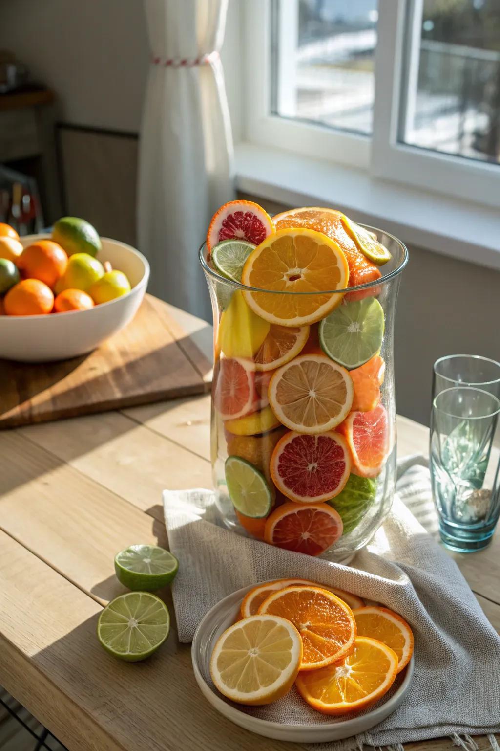 Brighten up your space through fresh citrus.