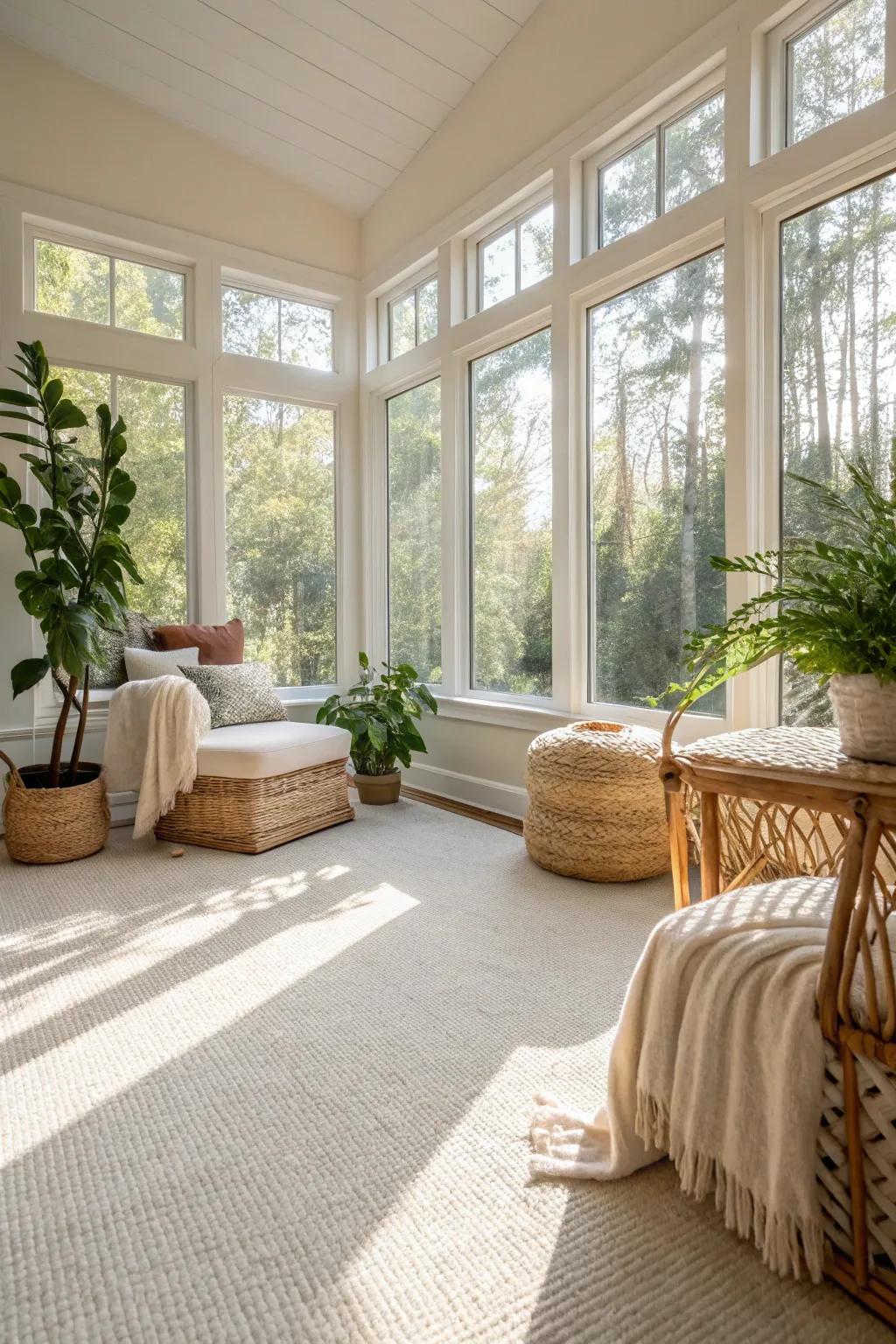 Natural light can highlight the beauty of your carpet.