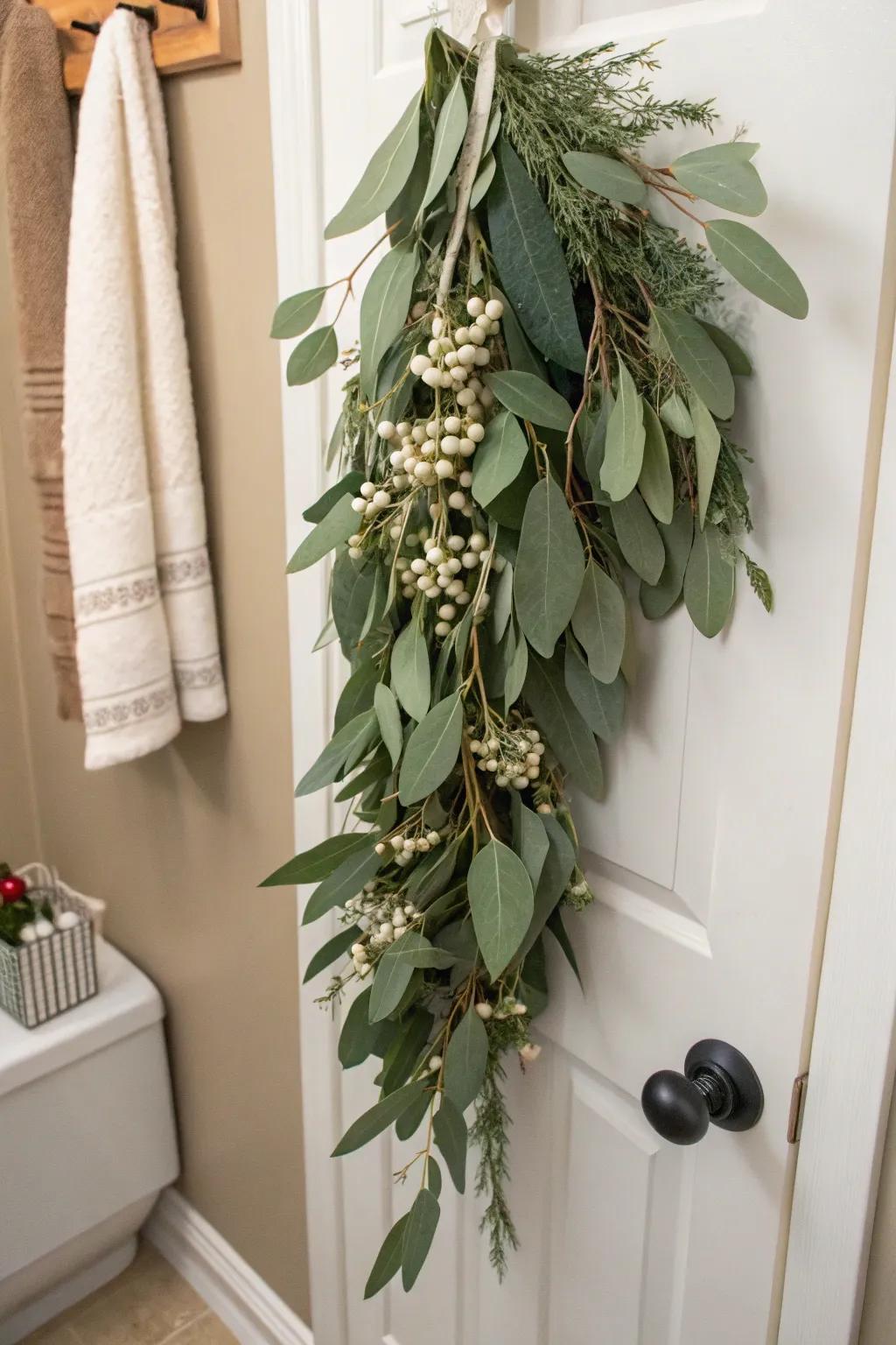Eucalyptus contributes a fresh and calming aroma.
