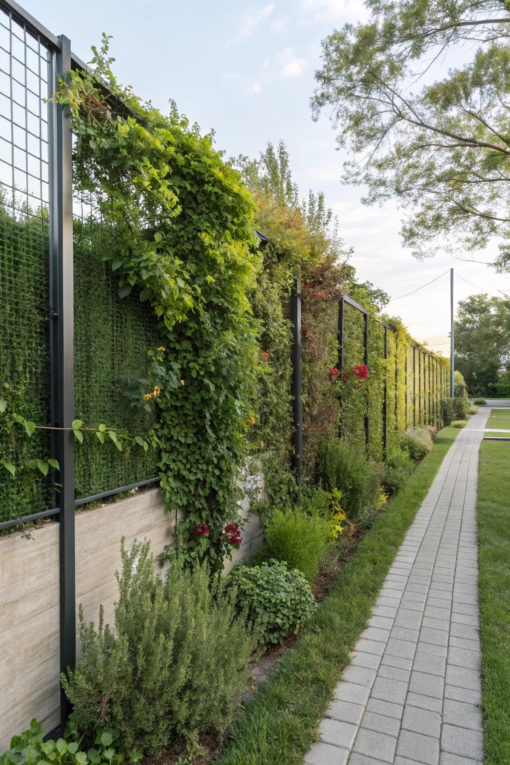 Vertical gardens turn perimeters into lush, living walls.