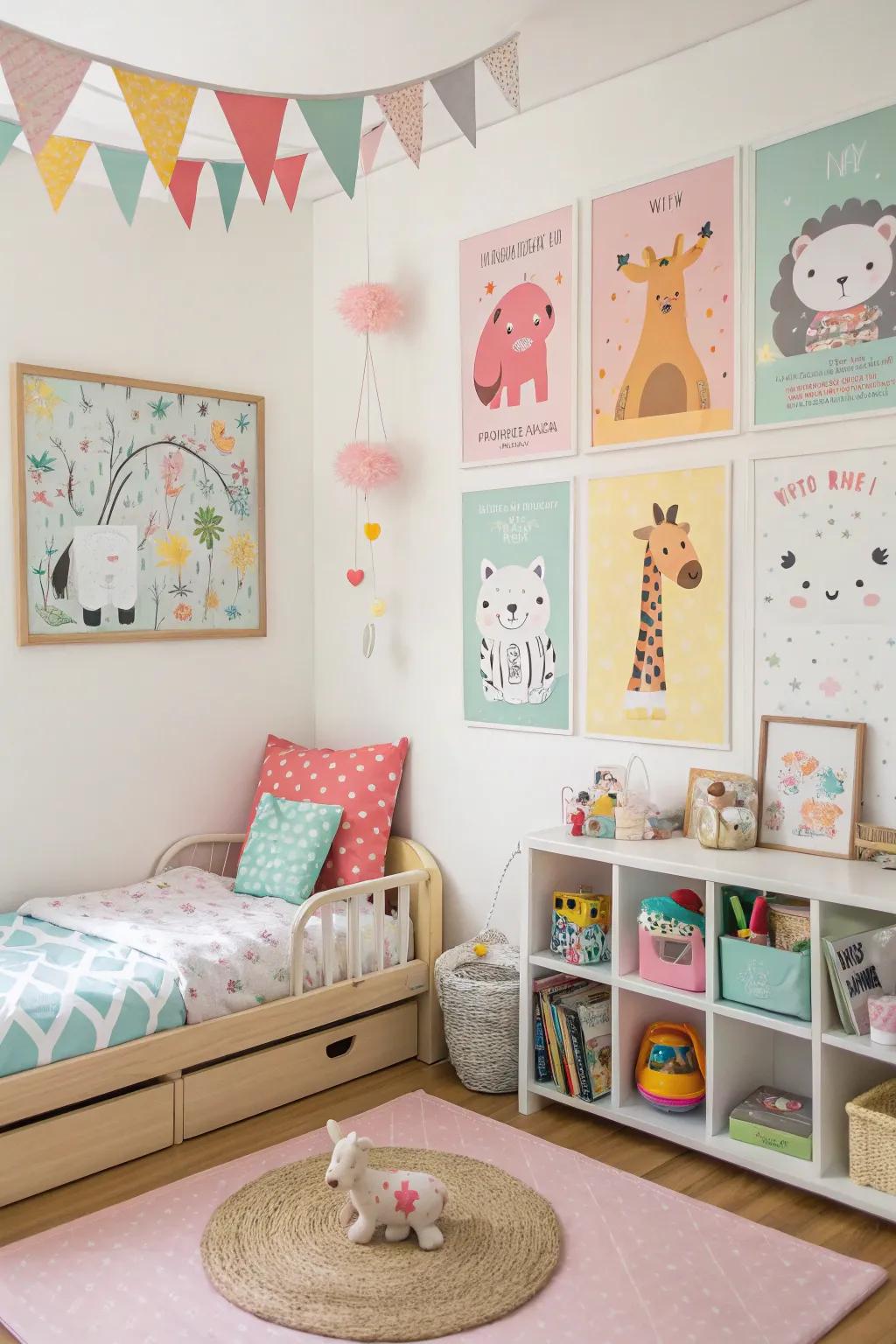Drawings of fauna introduce playful charm and sophistication.