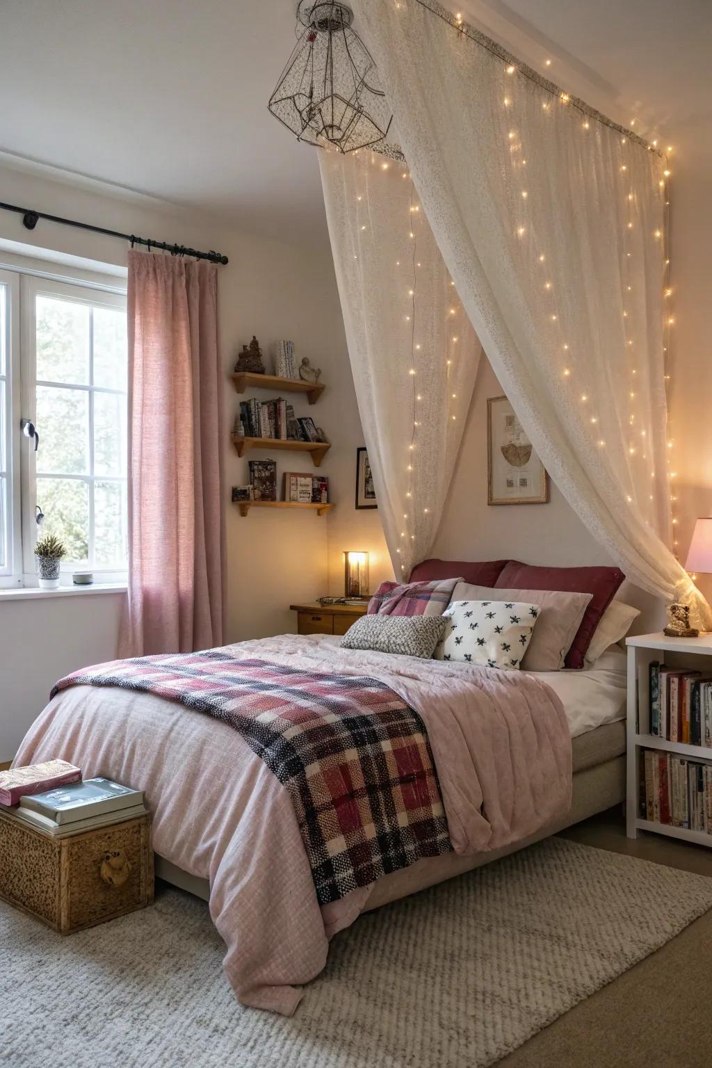Enhance comfort using cozy curtains.