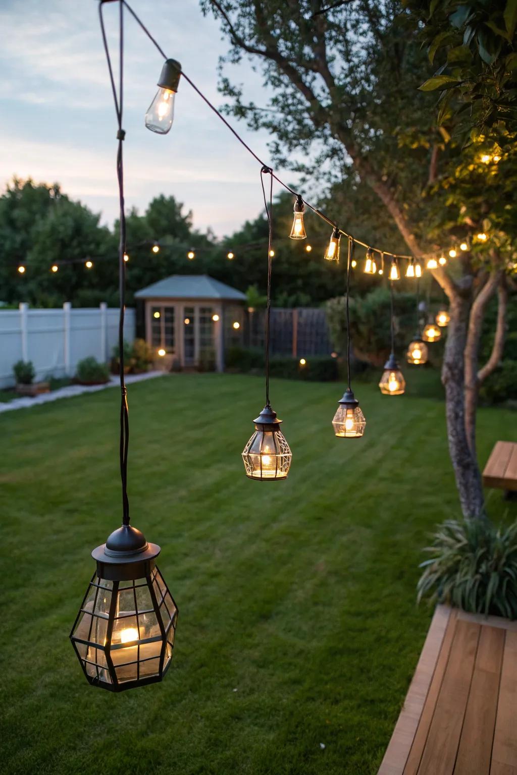 Solar-powered pendant lamps offer eco-friendly elegance.